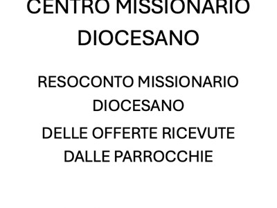 Resoconto Missionario Diocesano ANNO 2023